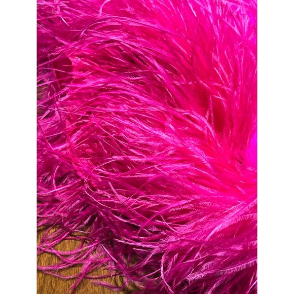 Amanda Uprichard Lunaria Dress in Hot Pink Light Medium New Womens Feather Mini - Picture 7 of 16